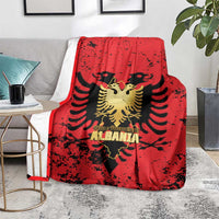Albania Independence Day Blanket Dita e Pavaresise Map Grunge Style - Wonder Print Shop