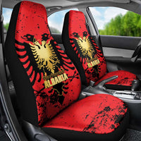 Albania Independence Day Car Seat Cover Dita e Pavaresise Map Grunge Style - Wonder Print Shop