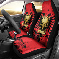 Albania Independence Day Car Seat Cover Dita e Pavaresise Map Grunge Style - Wonder Print Shop