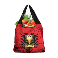 Albania Independence Day Grocery Bag Dita e Pavaresise Map Grunge Style - Wonder Print Shop