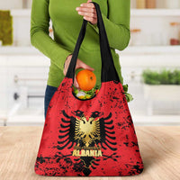 Albania Independence Day Grocery Bag Dita e Pavaresise Map Grunge Style - Wonder Print Shop