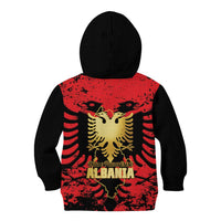 Albania Independence Day Kid Hoodie Dita e Pavaresise Map Grunge Style - Wonder Print Shop