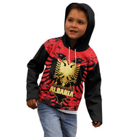 Albania Independence Day Kid Hoodie Dita e Pavaresise Map Grunge Style - Wonder Print Shop