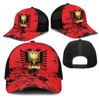 Albania Independence Day Mesh Trucker Cap Dita e Pavaresise Map Grunge Style - Wonder Print Shop