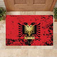 Albania Independence Day Rubber Doormat Dita e Pavaresise Map Grunge Style - Wonder Print Shop