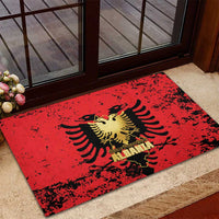 Albania Independence Day Rubber Doormat Dita e Pavaresise Map Grunge Style - Wonder Print Shop