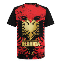 Albania Independence Day Rugby Jersey Dita e Pavaresise Map Grunge Style - Wonder Print Shop