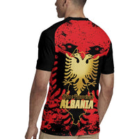 Albania Independence Day Rugby Jersey Dita e Pavaresise Map Grunge Style - Wonder Print Shop