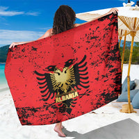 Albania Independence Day Sarong Dita e Pavaresise Map Grunge Style - Wonder Print Shop