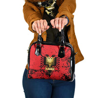 Albania Independence Day Shoulder Handbag Dita e Pavaresise Map Grunge Style - Wonder Print Shop