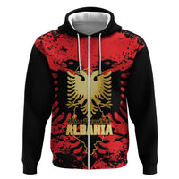 Albania Independence Day Zip Hoodie Dita e Pavaresise Map Grunge Style - Wonder Print Shop