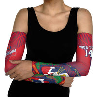 Dominican Republic 2026 Baseball Custom Arm Sleeves Coat Of Arms Gradient Style - Wonder Print Shop