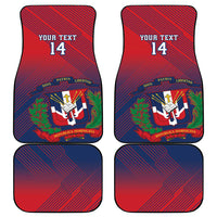 Dominican Republic 2026 Baseball Custom Car Mats Coat Of Arms Gradient Style - Wonder Print Shop