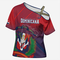 Dominican Republic 2026 Baseball Custom Cross Shoulder Shirt Coat Of Arms Gradient Style - Wonder Print Shop