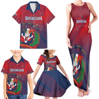 Dominican Republic 2026 Baseball Custom Family Matching Tank Maxi Dress and Hawaiian Shirt Coat Of Arms Gradient Style - Wonder Print Shop