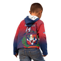 Dominican Republic 2026 Baseball Custom Kid Hoodie Coat Of Arms Gradient Style - Wonder Print Shop