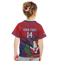 Dominican Republic 2026 Baseball Custom Kid T Shirt Coat Of Arms Gradient Style - Wonder Print Shop