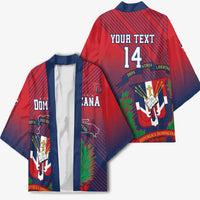 Dominican Republic 2026 Baseball Custom Kimono Coat Of Arms Gradient Style - Wonder Print Shop