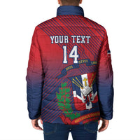 Dominican Republic 2026 Baseball Custom Padded Jacket Coat Of Arms Gradient Style - Wonder Print Shop