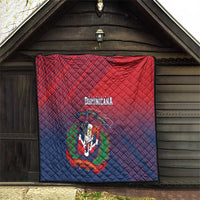 Dominican Republic 2026 Baseball Quilt Coat Of Arms Gradient Style - Wonder Print Shop