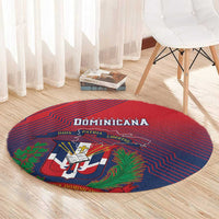 Dominican Republic 2026 Baseball Round Carpet Coat Of Arms Gradient Style - Wonder Print Shop