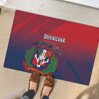 Dominican Republic 2026 Baseball Rubber Doormat Coat Of Arms Gradient Style - Wonder Print Shop