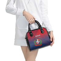 Dominican Republic 2026 Baseball Shoulder Handbag Coat Of Arms Gradient Style - Wonder Print Shop