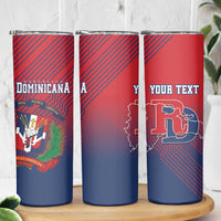 Dominican Republic 2026 Baseball Custom Skinny Tumbler Coat Of Arms Gradient Style - Wonder Print Shop