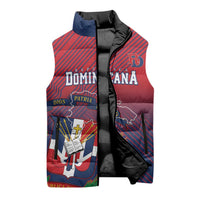 Dominican Republic 2026 Baseball Custom Sleeveless Puffer Jacket Coat Of Arms Gradient Style - Wonder Print Shop