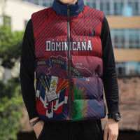Dominican Republic 2026 Baseball Custom Sleeveless Puffer Jacket Coat Of Arms Gradient Style - Wonder Print Shop