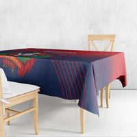 Dominican Republic 2026 Baseball Tablecloth Coat Of Arms Gradient Style - Wonder Print Shop
