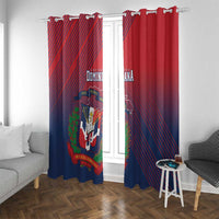 Dominican Republic 2026 Baseball Window Curtain Coat Of Arms Gradient Style - Wonder Print Shop