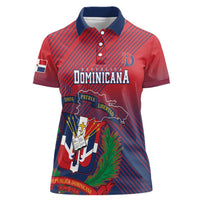 Dominican Republic 2026 Baseball Custom Women Polo Shirt Coat Of Arms Gradient Style - Wonder Print Shop