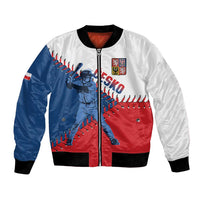 Czech Republic 2026 Baseball Custom Bomber Jacket Come On Cesko Flag Style - Wonder Print Shop