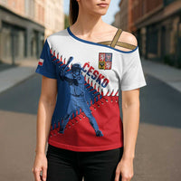 Czech Republic 2026 Baseball Custom Cross Shoulder Shirt Come On Cesko Flag Style - Wonder Print Shop