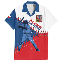 Czech Republic 2026 Baseball Custom Hawaiian Shirt Come On Cesko Flag Style - Wonder Print Shop