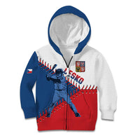 Czech Republic 2026 Baseball Custom Kid Hoodie Come On Cesko Flag Style - Wonder Print Shop