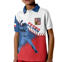 Czech Republic 2026 Baseball Custom Kid Polo Shirt Come On Cesko Flag Style - Wonder Print Shop