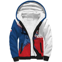 Czech Republic 2026 Baseball Custom Sherpa Hoodie Come On Cesko Flag Style - Wonder Print Shop