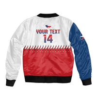 Czech Republic 2026 Baseball Custom Sleeve Zip Bomber Jacket Come On Cesko Flag Style - Wonder Print Shop
