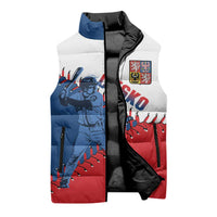 Czech Republic 2026 Baseball Custom Sleeveless Puffer Jacket Come On Cesko Flag Style - Wonder Print Shop