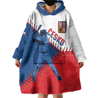 Czech Republic 2026 Baseball Custom Wearable Blanket Hoodie Come On Cesko Flag Style - Wonder Print Shop