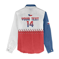 Czech Republic 2026 Baseball Custom Women Casual Shirt Come On Cesko Flag Style - Wonder Print Shop