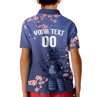 Japan 2026 Baseball Custom Kid Polo Shirt Come On Samurai Sakura Pattern - Wonder Print Shop