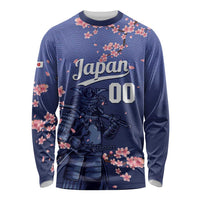 Japan 2026 Baseball Custom Long Sleeve Shirt Come On Samurai Sakura Pattern - Wonder Print Shop