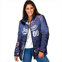 Japan 2026 Baseball Custom Padded Jacket Come On Samurai Sakura Pattern - Wonder Print Shop
