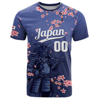 Japan 2026 Baseball Custom T Shirt Come On Samurai Sakura Pattern - Wonder Print Shop