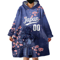 Japan 2026 Baseball Custom Wearable Blanket Hoodie Come On Samurai Sakura Pattern - Wonder Print Shop