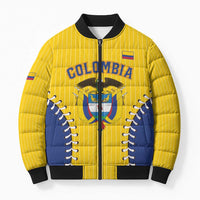 Colombia 2026 Baseball Custom Bomber Puffer Jacket Go Champions Sporty Style - Wonder Print Shop
