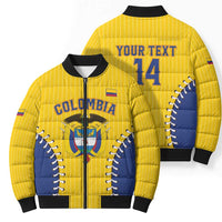 Colombia 2026 Baseball Custom Bomber Puffer Jacket Go Champions Sporty Style - Wonder Print Shop